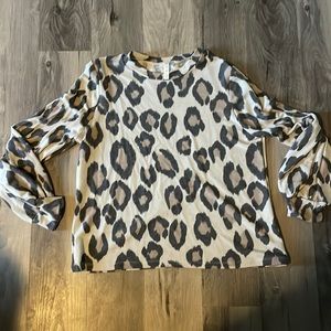Leopard print top. Size large.